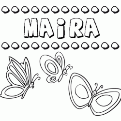 Maira: dibujos de los nombres para colorear, pintar e imprimir