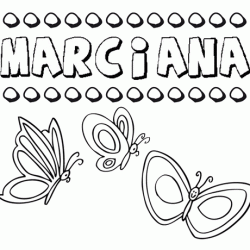 Marciana: dibujos de los nombres para colorear, pintar e imprimir