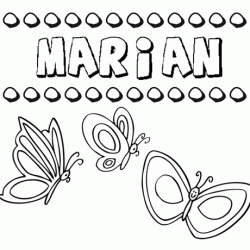 Marian: dibujos de los nombres para colorear, pintar e imprimir