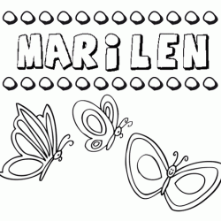Marilén: dibujos de los nombres para colorear, pintar e imprimir