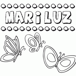 Mariluz: dibujos de los nombres para colorear, pintar e imprimir