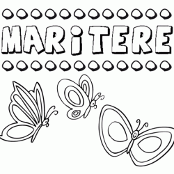 Maritere: dibujos de los nombres para colorear, pintar e imprimir