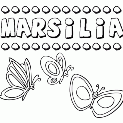 Marsilia: dibujos de los nombres para colorear, pintar e imprimir