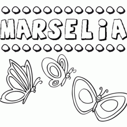 Marselia: dibujos de los nombres para colorear, pintar e imprimir