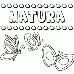 Matura: dibujos de los nombres para colorear, pintar e imprimir
