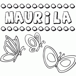 Maurila: dibujos de los nombres para colorear, pintar e imprimir