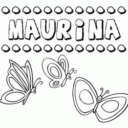 Maurina: dibujos de los nombres para colorear, pintar e imprimir
