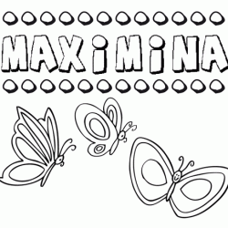 Maximina: dibujos de los nombres para colorear, pintar e imprimir