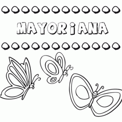 Mayoriana: dibujos de los nombres para colorear, pintar e imprimir