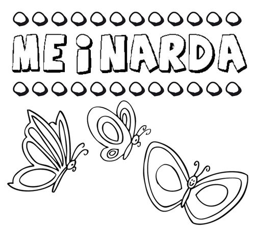 Meinarda: dibujos de los nombres para colorear, pintar e imprimir