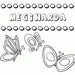 Meginarda: dibujos de los nombres para colorear, pintar e imprimir