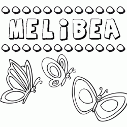 Melibea: dibujos de los nombres para colorear, pintar e imprimir