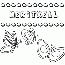 Meritxell: dibujos de los nombres para colorear, pintar e imprimir