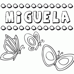 Miguela: dibujos de los nombres para colorear, pintar e imprimir