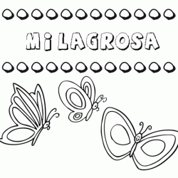 Milagrosa: dibujos de los nombres para colorear, pintar e imprimir