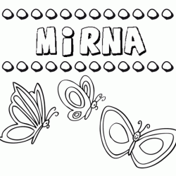 Mirna: dibujos de los nombres para colorear, pintar e imprimir