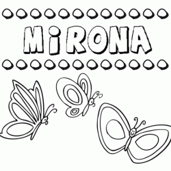 Mirona: dibujos de los nombres para colorear, pintar e imprimir