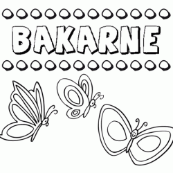 Bakarne: dibujos de los nombres para colorear, pintar e imprimir