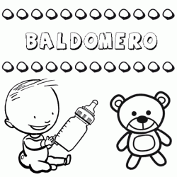 Dibujo del nombre Baldomero para colorear, pintar e imprimir