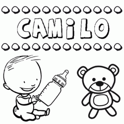Dibujo del nombre Camilo para colorear, pintar e imprimir