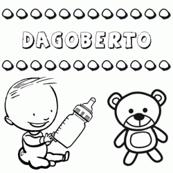 Dibujo del nombre Dagoberto para colorear, pintar e imprimir