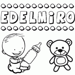 Dibujo del nombre Edelmiro para colorear, pintar e imprimir
