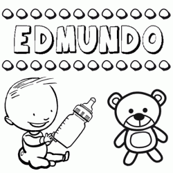 Dibujo del nombre Edmundo para colorear, pintar e imprimir