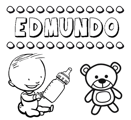 Dibujo del nombre Edmundo para colorear, pintar e imprimir