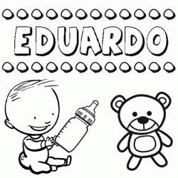 Dibujo del nombre Eduardo para colorear, pintar e imprimir