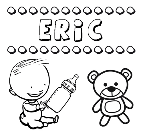 Dibujo del nombre Eric para colorear, pintar e imprimir