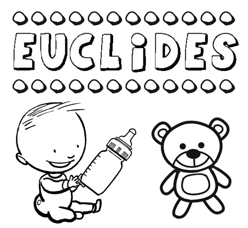 Dibujo del nombre Euclides para colorear, pintar e imprimir