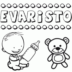 Dibujo del nombre Evaristo para colorear, pintar e imprimir
