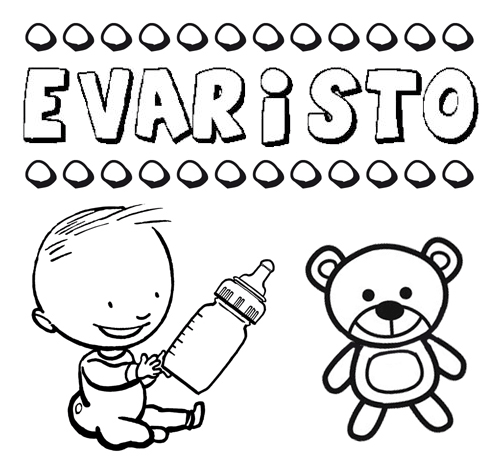 Dibujo del nombre Evaristo para colorear, pintar e imprimir