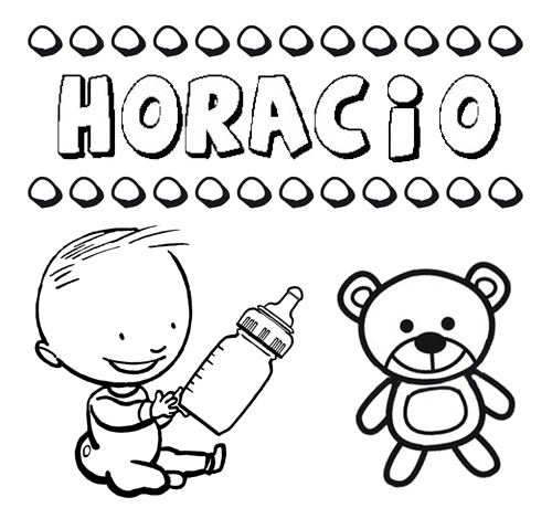Dibujo del nombre Horacio para colorear, pintar e imprimir