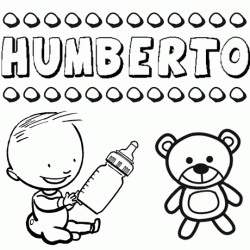 Dibujo del nombre Humberto para colorear, pintar e imprimir
