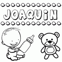 Dibujo del nombre Joaquín para colorear, pintar e imprimir