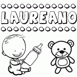 Dibujo del nombre Laureano para colorear, pintar e imprimir