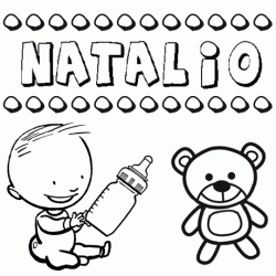 Dibujo del nombre Natalio para colorear, pintar e imprimir