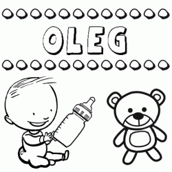 Dibujo del nombre Oleg para colorear, pintar e imprimir