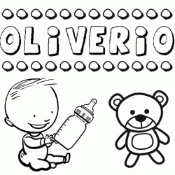Dibujo del nombre Oliverio para colorear, pintar e imprimir