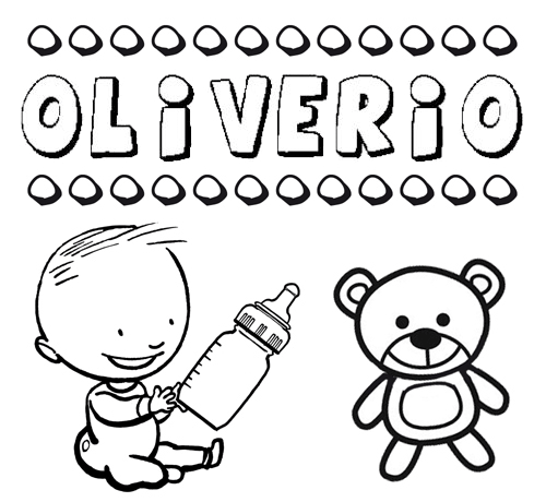 Dibujo del nombre Oliverio para colorear, pintar e imprimir
