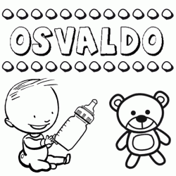 Dibujo del nombre Osvaldo para colorear, pintar e imprimir