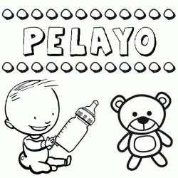 Dibujo del nombre Pelayo para colorear, pintar e imprimir