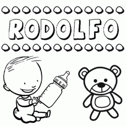 Dibujo del nombre Rodolfo para colorear, pintar e imprimir