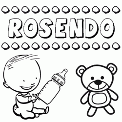 Dibujo del nombre Rosendo para colorear, pintar e imprimir