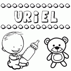 Dibujo del nombre Uriel para colorear, pintar e imprimir