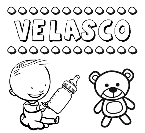 Dibujo del nombre Velasco para colorear, pintar e imprimir