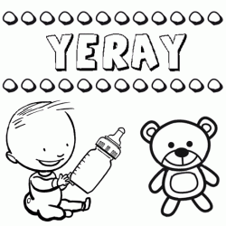 Dibujo del nombre Yeray para colorear, pintar e imprimir