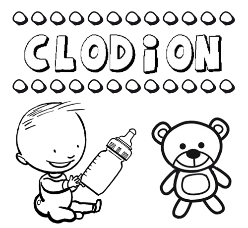 Dibujo del nombre Clodión para colorear, pintar e imprimir