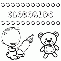 Dibujo del nombre Clodoaldo para colorear, pintar e imprimir
